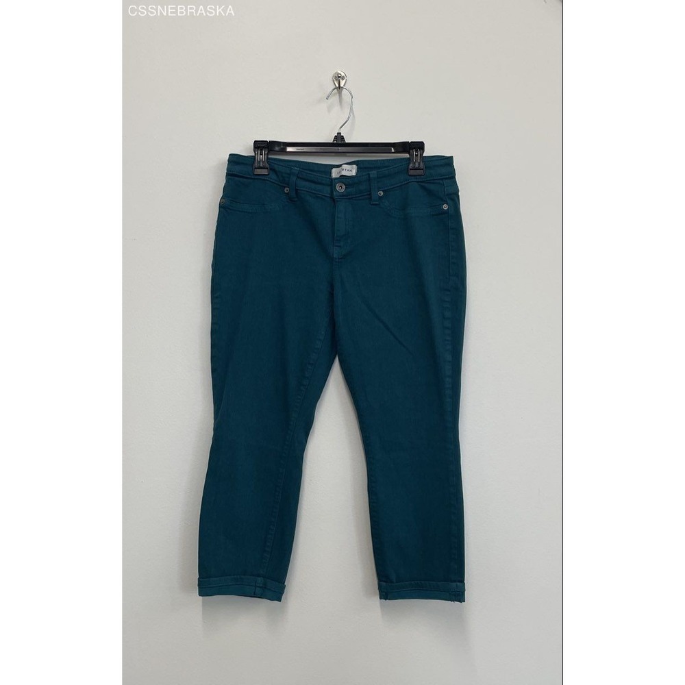 Lila Ryan Teal Gree Womens Jeans Rolled Hem - Size 31P